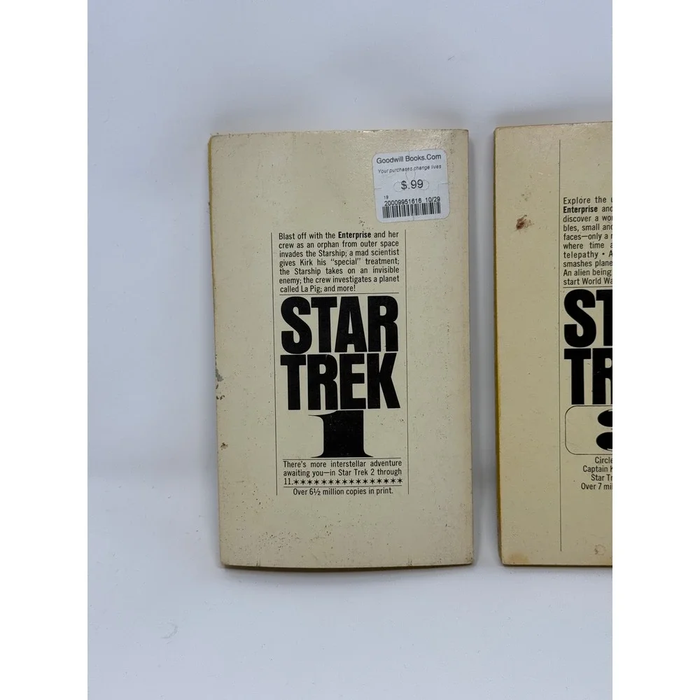 Vintage Star Trek Paperback Book Lot James Blish Alan Dean Foster1 3 4 5 Log Two